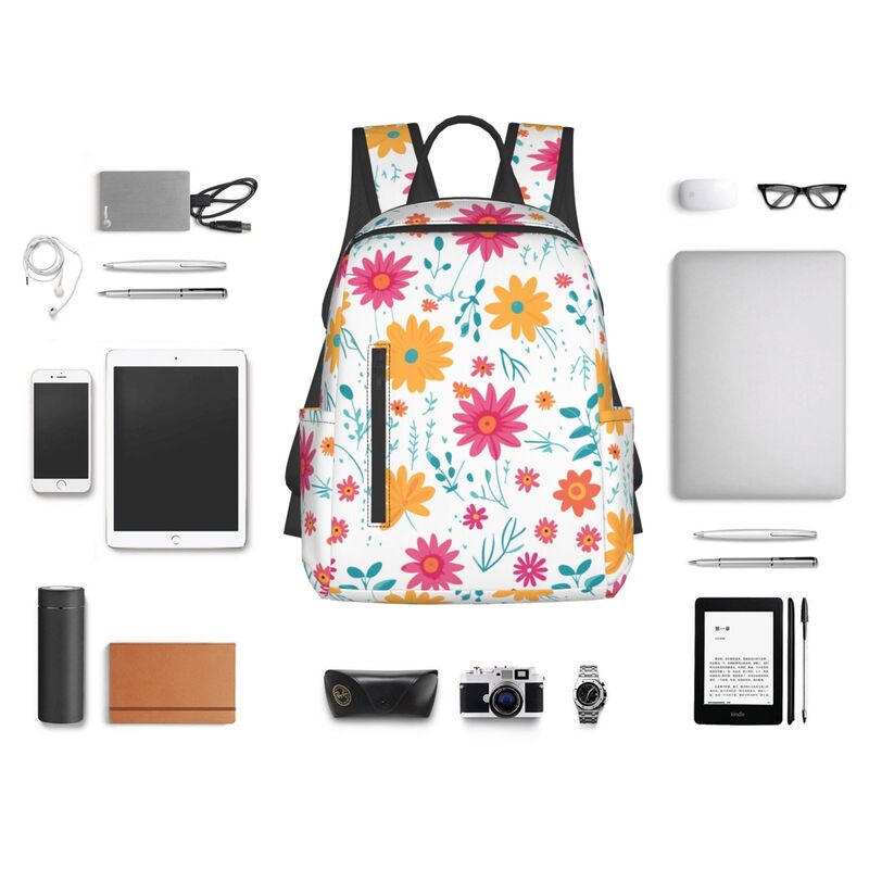Huglittle Whimsical Garden Lightweight Backpack - Vibrant Floral Pattern for Kids
