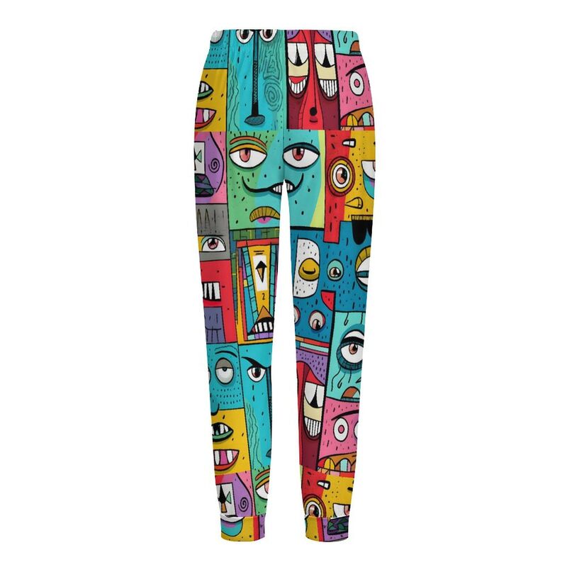 HugLittle Vibrant Cartoon Faces Children's Pajamas: Urban Surrealism Meets Happy Expressionism