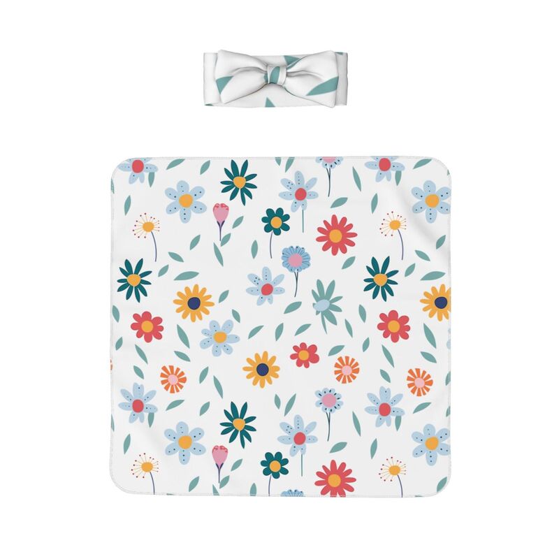 Huglittle Floral Swaddle & Headband Set - Nature-Inspired Design