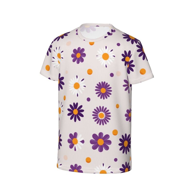 Huglittle Boys T-Shirt - Playful Daisy Dance Design, Celebrating Childhood Imagination & Creative Play