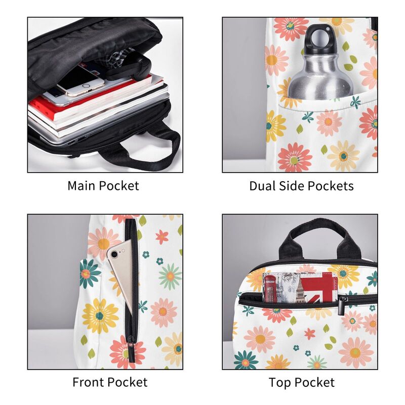 Huglittle Lightweight Backpack with 'Bloom Whispers' Organic Fabric Design - Inspiring Adventures & Creativity for Kids
