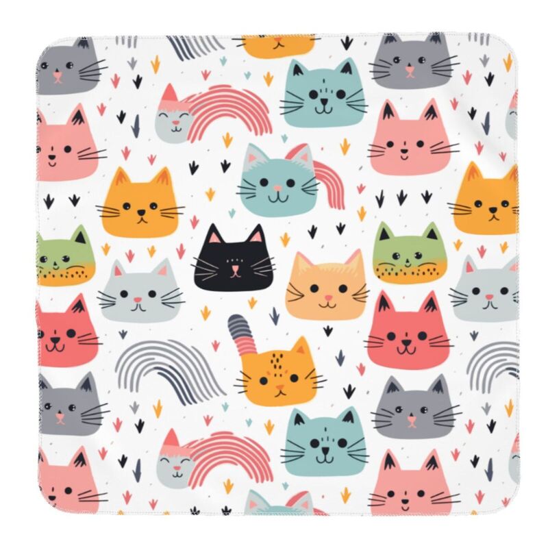 HugLittle Whimsical Cat Swaddle Blanket for Newborns