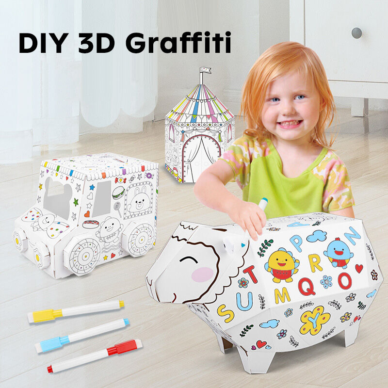 3D Lucky Sheep Graffiti Kit - Unleash Your Child's Artistic Brilliance Huglittle