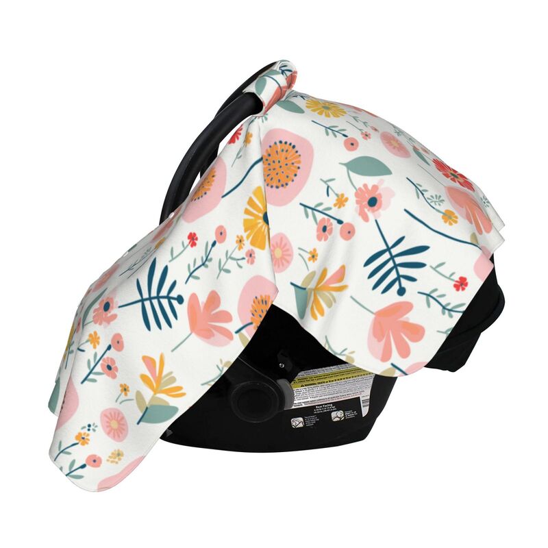 Huglittle Dual-Use Car Seat Canopy & Nursing Cover - Pastel Garden