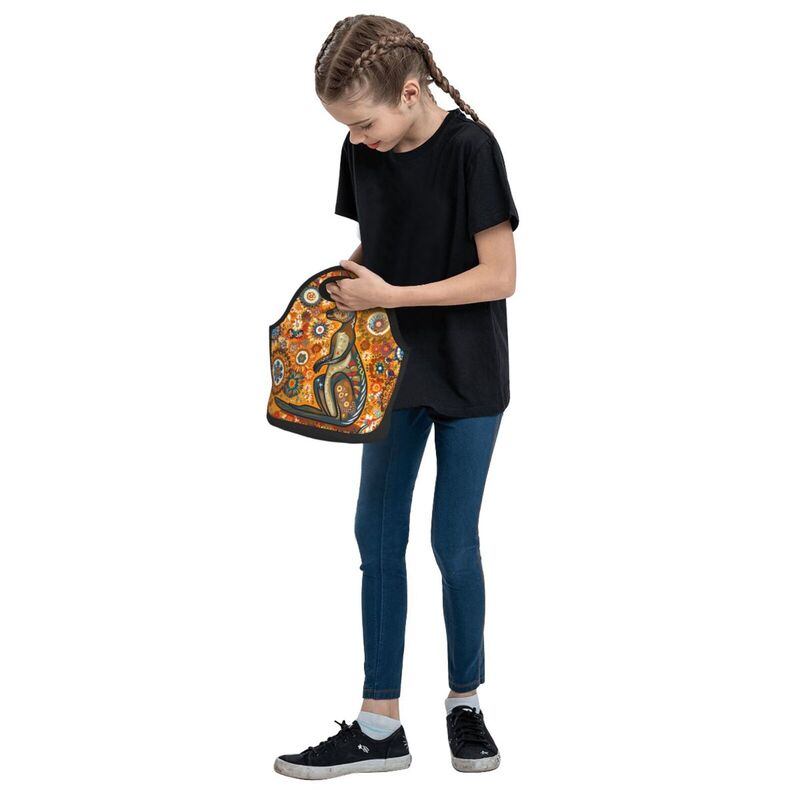 Huglittle Vibrant Kangaroo Portable Bento Box for Creative Kids