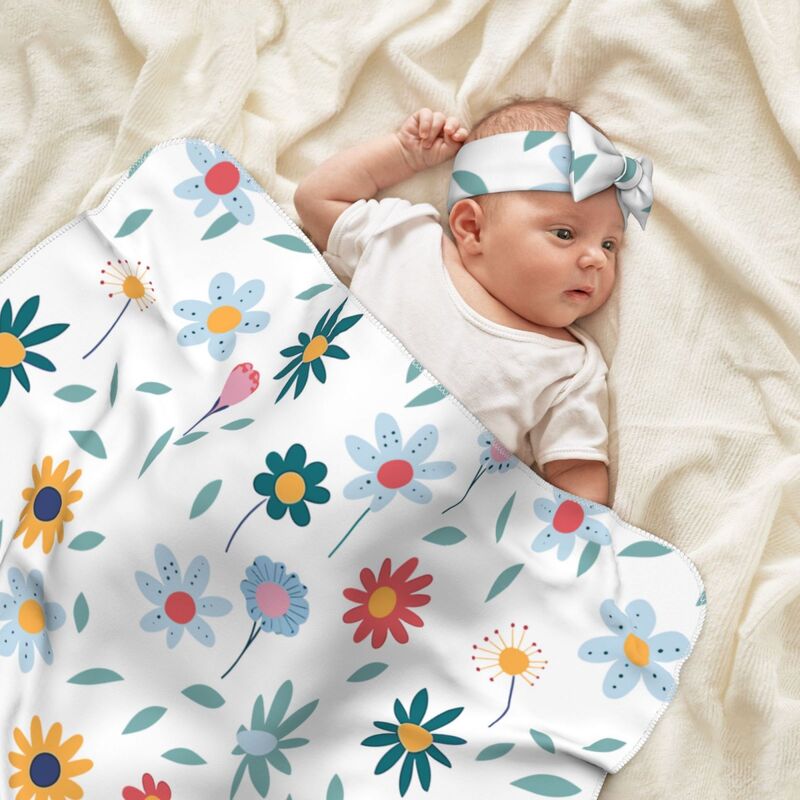 Huglittle Floral Swaddle & Headband Set - Nature-Inspired Design
