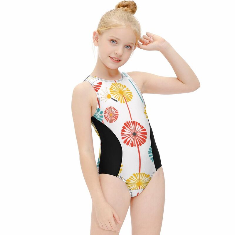 Huglittle Girls' Dandelion Journey One-Piece Swimsuit for Playful Imagination