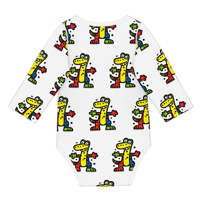 Huglittle Vibrant Crocodile Baby Long-Sleeve Bodysuit