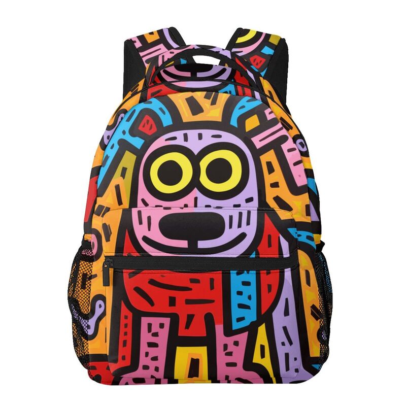 HugLittle Vibrant Neo-Pop Dog Design Casual Backpack for Kids