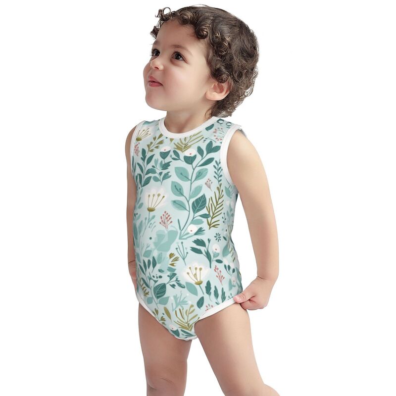 Huglittle Whimsical Forest Baby Sleeveless Bodysuit