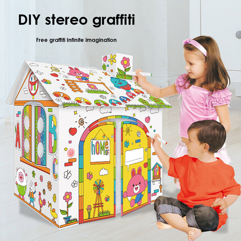 3D DIY House Graffiti Kit - Nurture Your Child's Creativity Huglittle