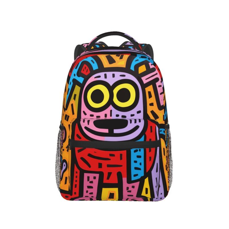 HugLittle Vibrant Neo-Pop Dog Design Casual Backpack for Kids