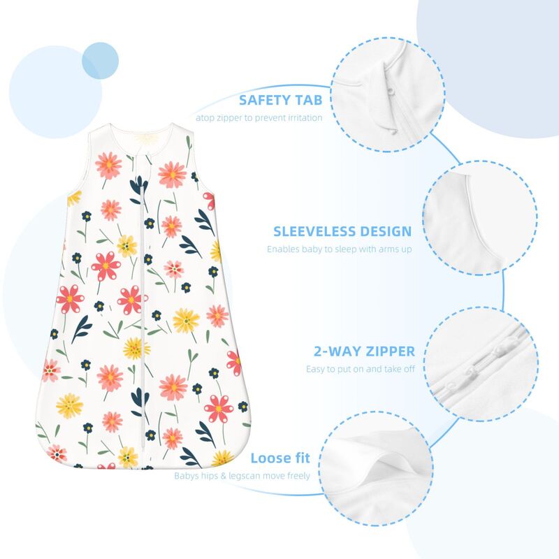 HugLittle Floral Dream Baby Sleep Sack - Sleeveless