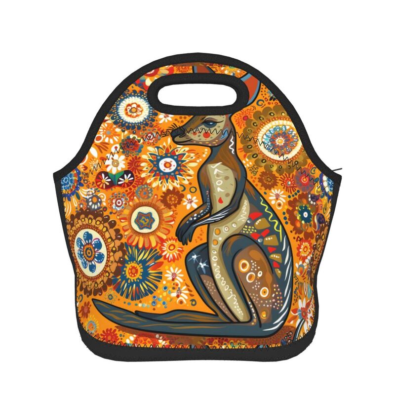 Huglittle Vibrant Kangaroo Portable Bento Box for Creative Kids