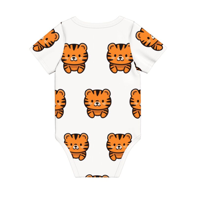 HugLittle Kawaii Tiger Short-Sleeve Baby Bodysuit