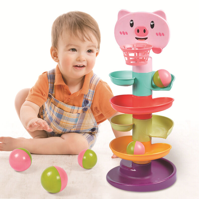 Children's Rotating Track Ball: Educational Stacking Toy
