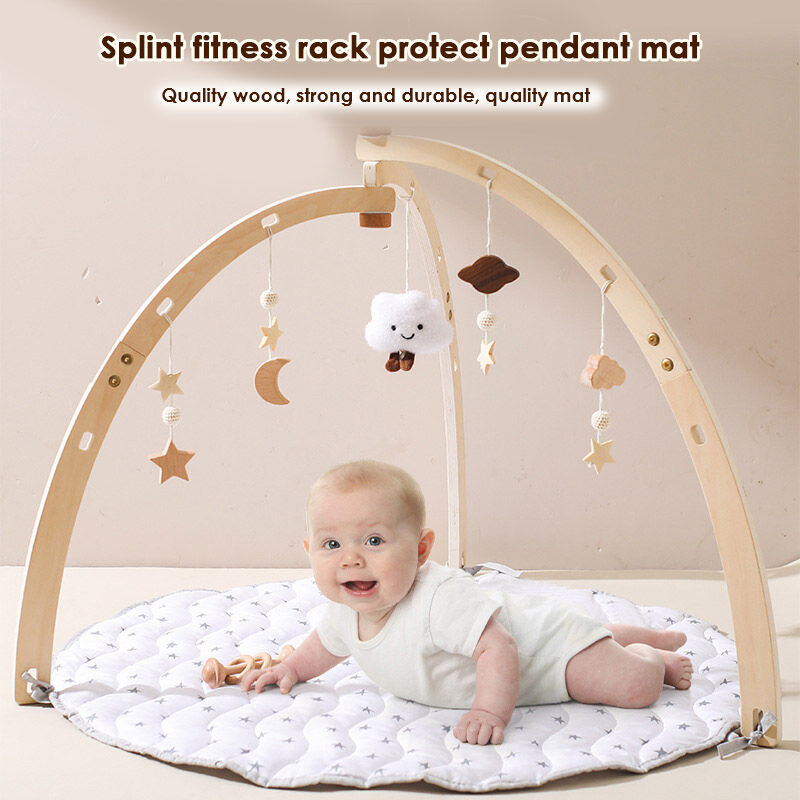 Wooden Newborn Fitness Rack: Infant Activity Triangle