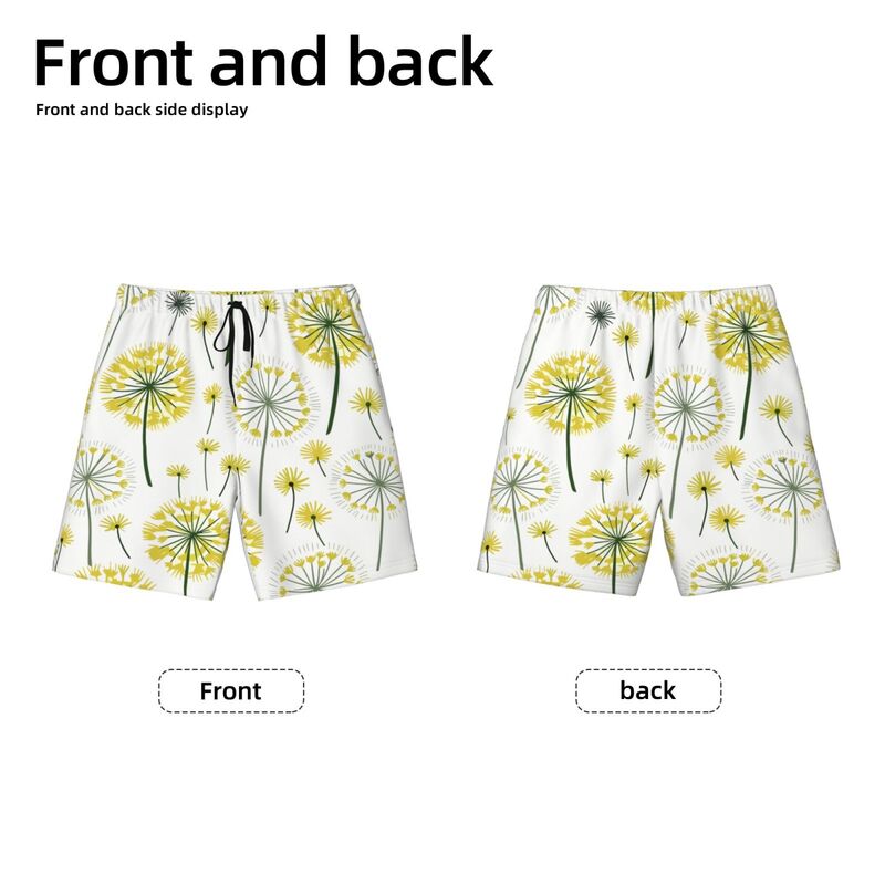 Huglittle Whimsical Dandelion Pattern Teen Beach Trunks - Foster Creativity and Exploration