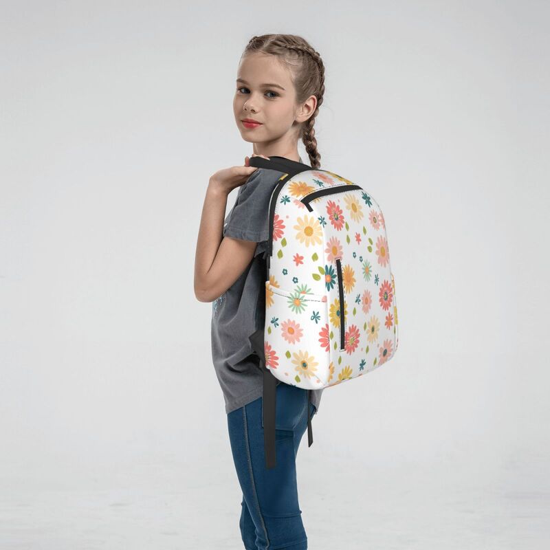 Huglittle Lightweight Backpack with 'Bloom Whispers' Organic Fabric Design - Inspiring Adventures & Creativity for Kids