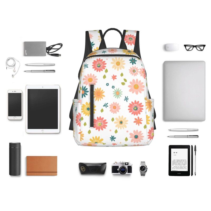 Huglittle Lightweight Backpack with 'Bloom Whispers' Organic Fabric Design - Inspiring Adventures & Creativity for Kids