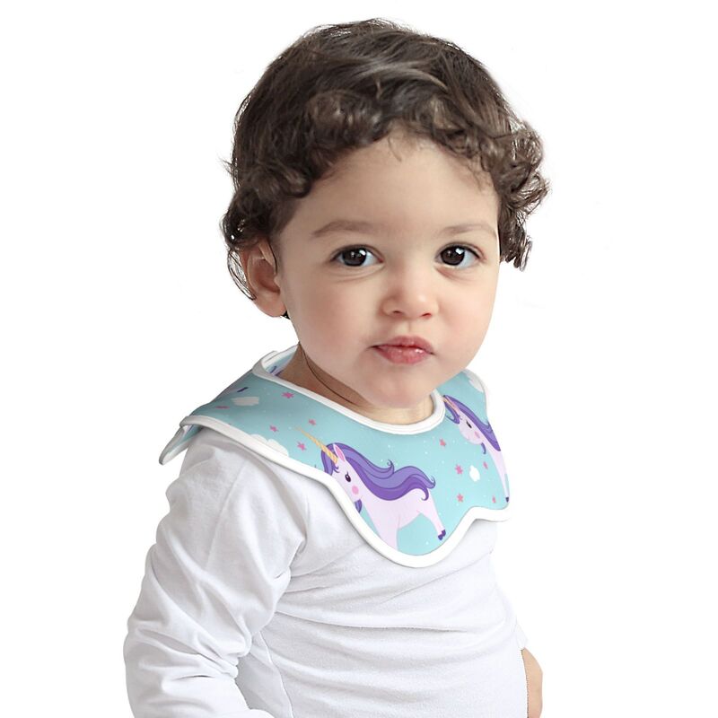 Huglittle Enchanted Unicorn Baby Bib - Dreamy Sky Adventure