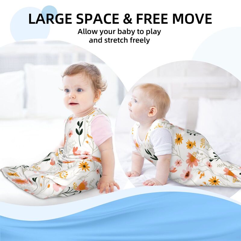 Huglittle Whimsical Garden Baby Sleep Sack, Sleeveless 0-24m