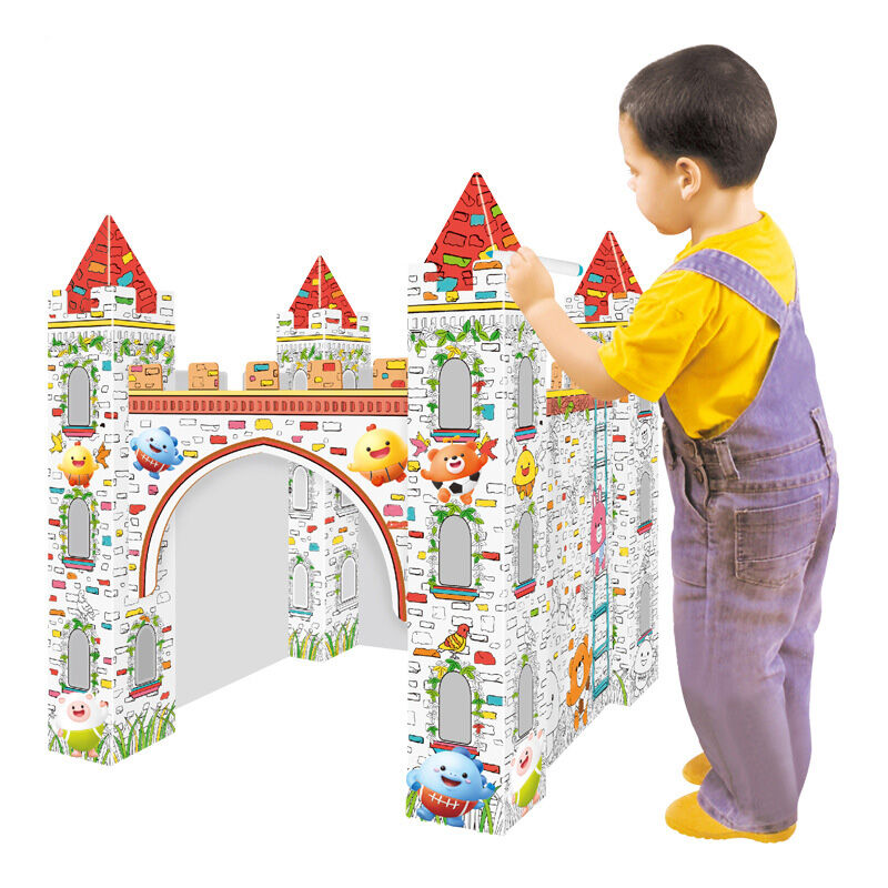 Children's DIY Creative Graffiti Castle Drawing and Coloring Toy Huglittle