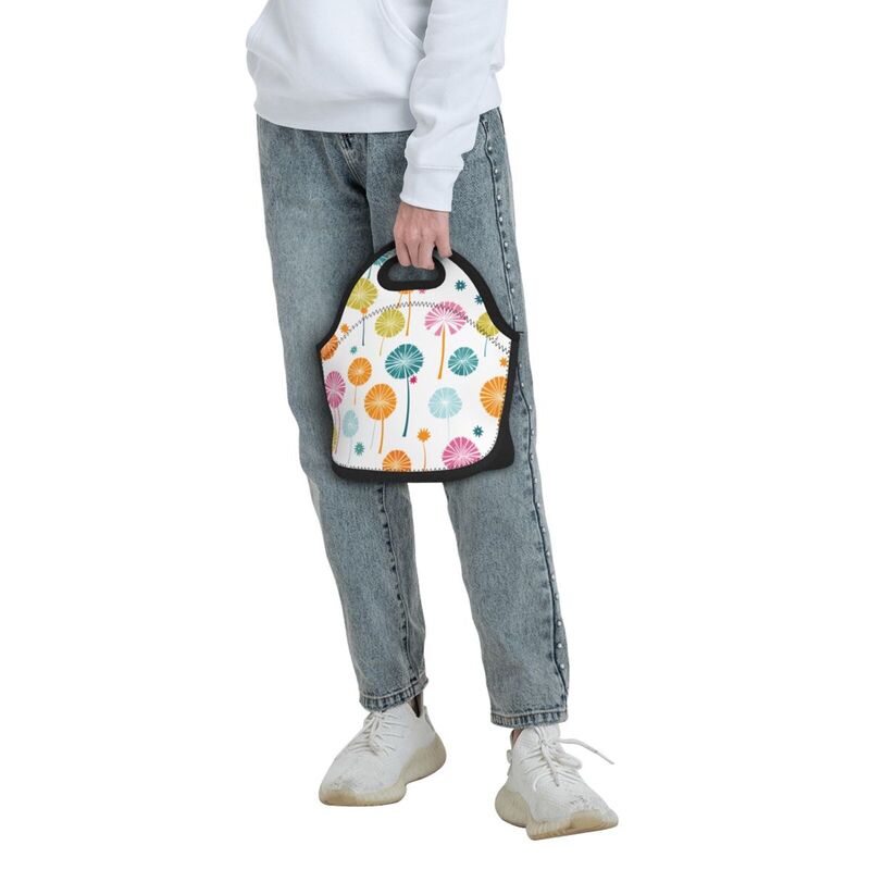 HugLittle Vibrant Dandelion Portable Bento Box - Whimsical, Retro-inspired Design