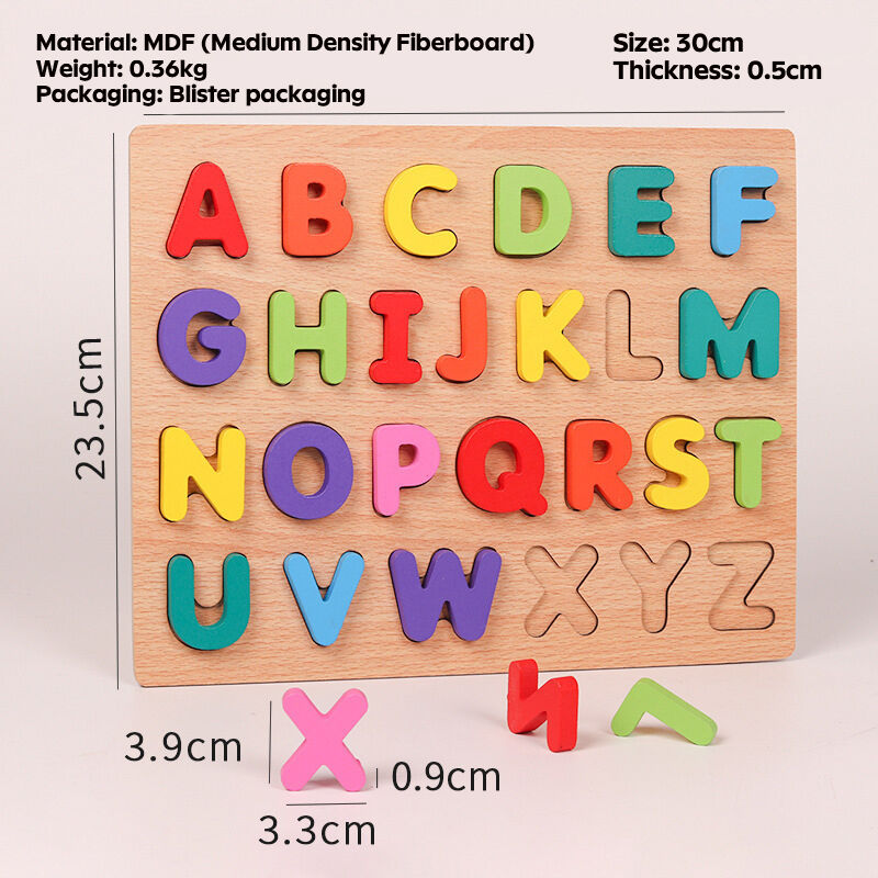 Discover the Magic of Letters: Wooden Puzzle Boards for Uppercase Alphabets